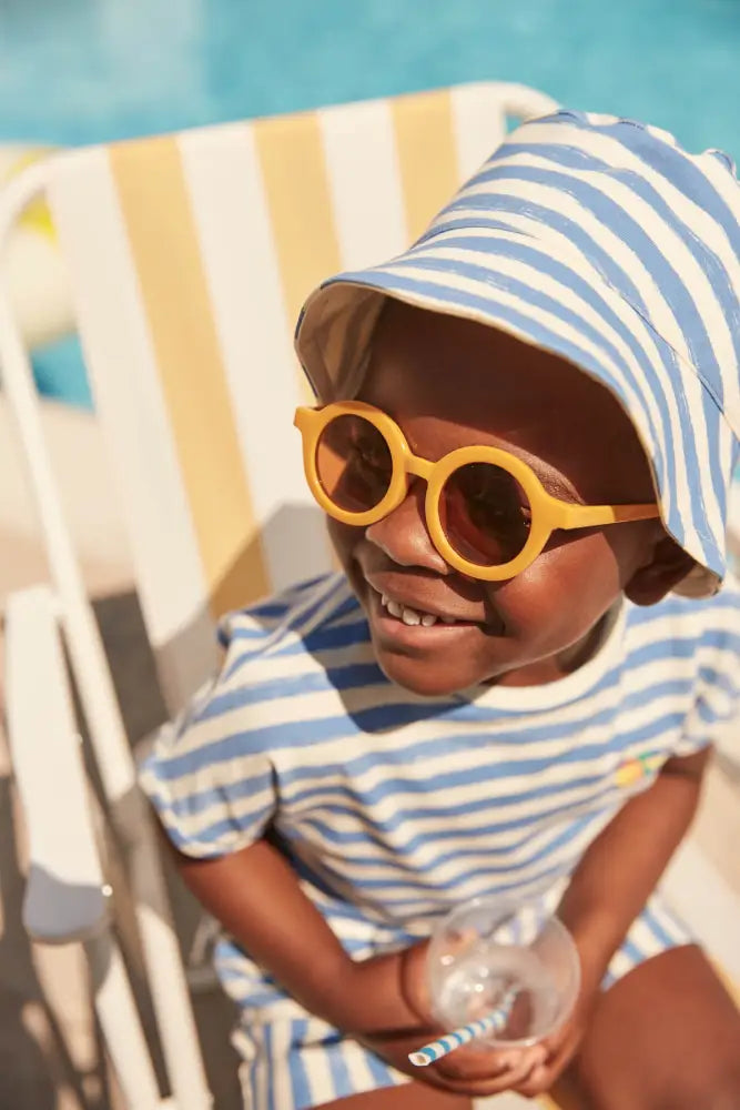 Chill - Blue Stripe Sun Hat - The bonniemob 