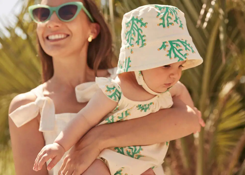 Chill - Coral Sun Hat - The bonniemob 