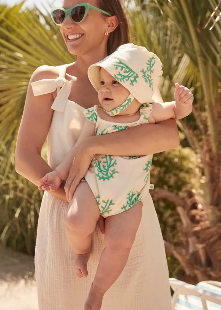 Chill - Coral Sun Hat - The bonniemob 