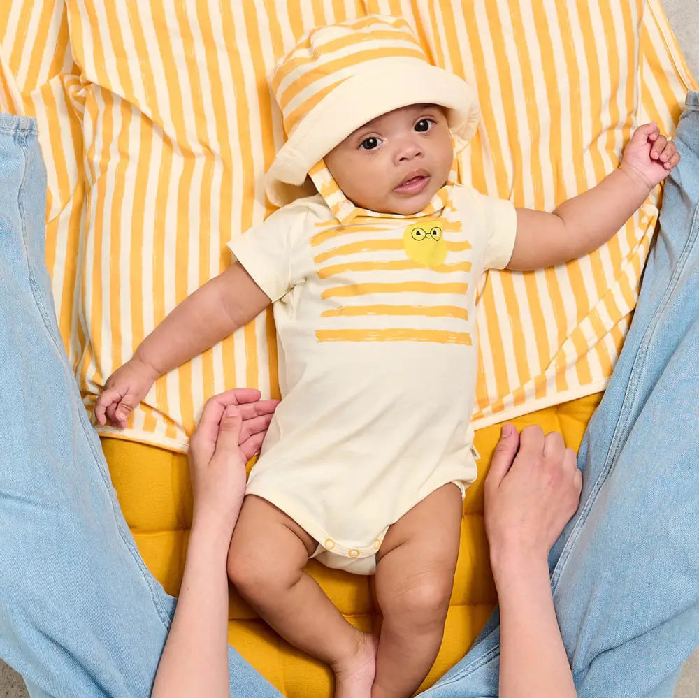 Chill - Orange Stripe Sun Hat - The bonniemob 