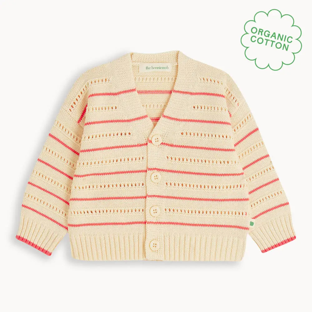 Como - Coral Stripe Knit Baby & Kids Cardigan CARDIGAN