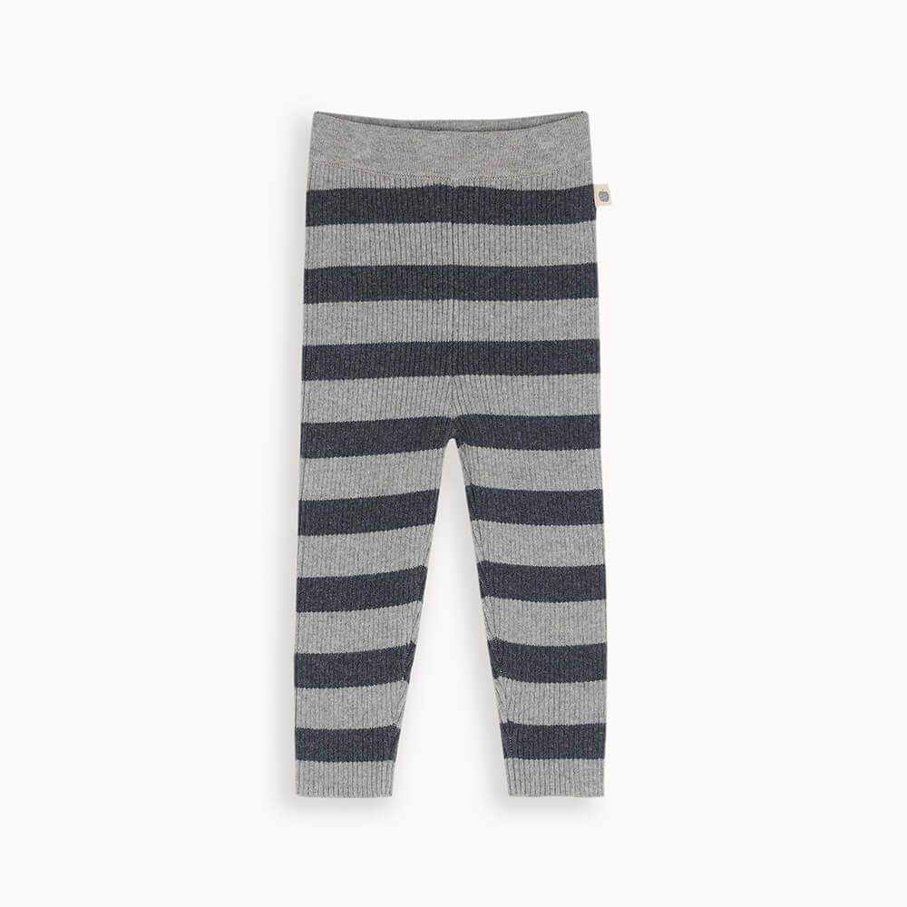 Twister - Grey Ribbed Knit Leggings - The bonniemob 