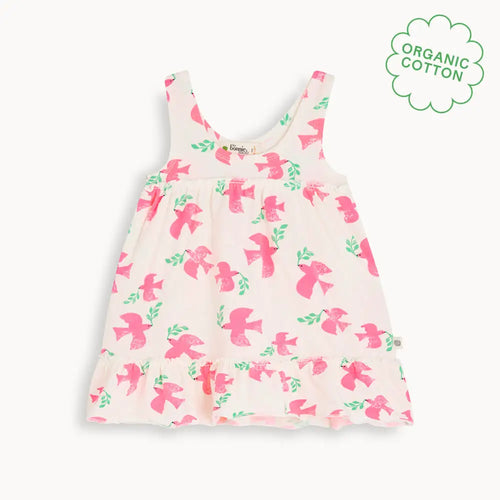 Dreamland - Doves Frill Shoulder Dress - The bonniemob 