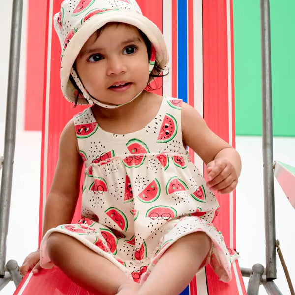 Dreamland - Watermelon Frill Shoulder Dress - The bonniemob 