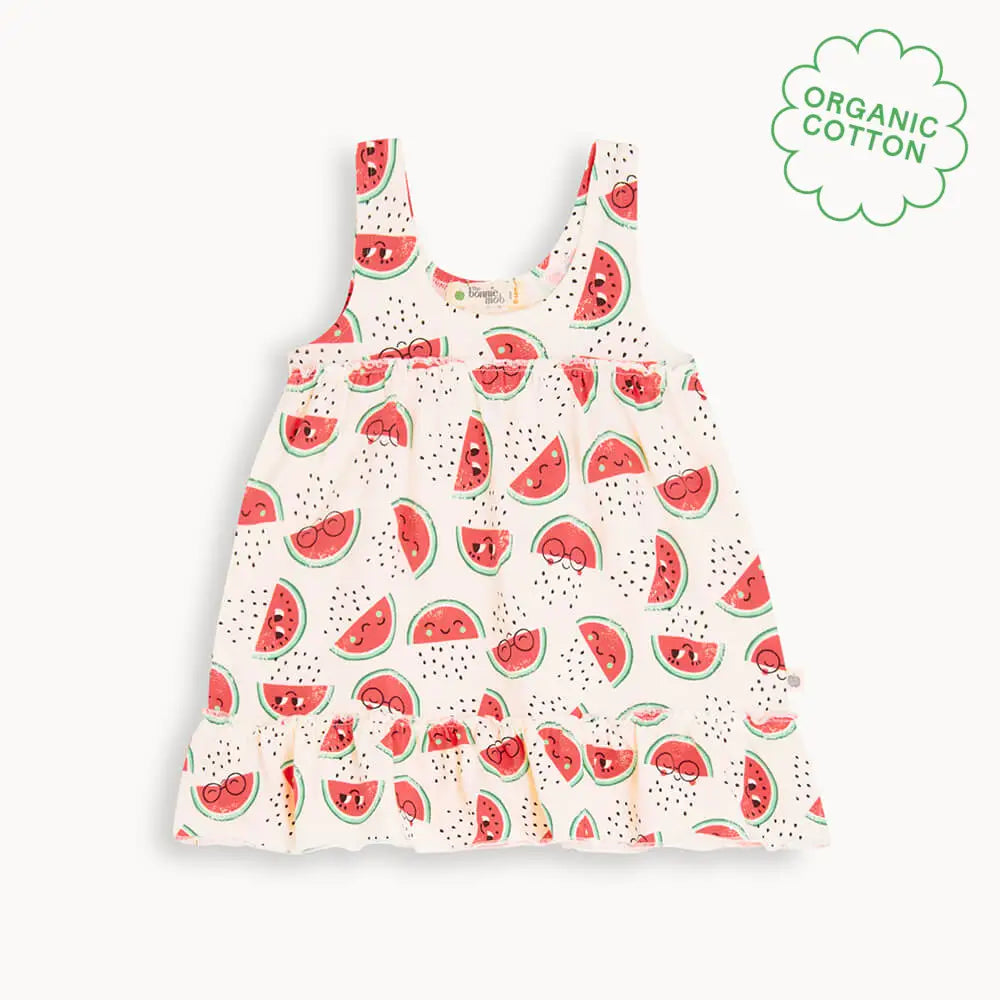 Dreamland - Watermelon Frill Shoulder Dress - The bonniemob 