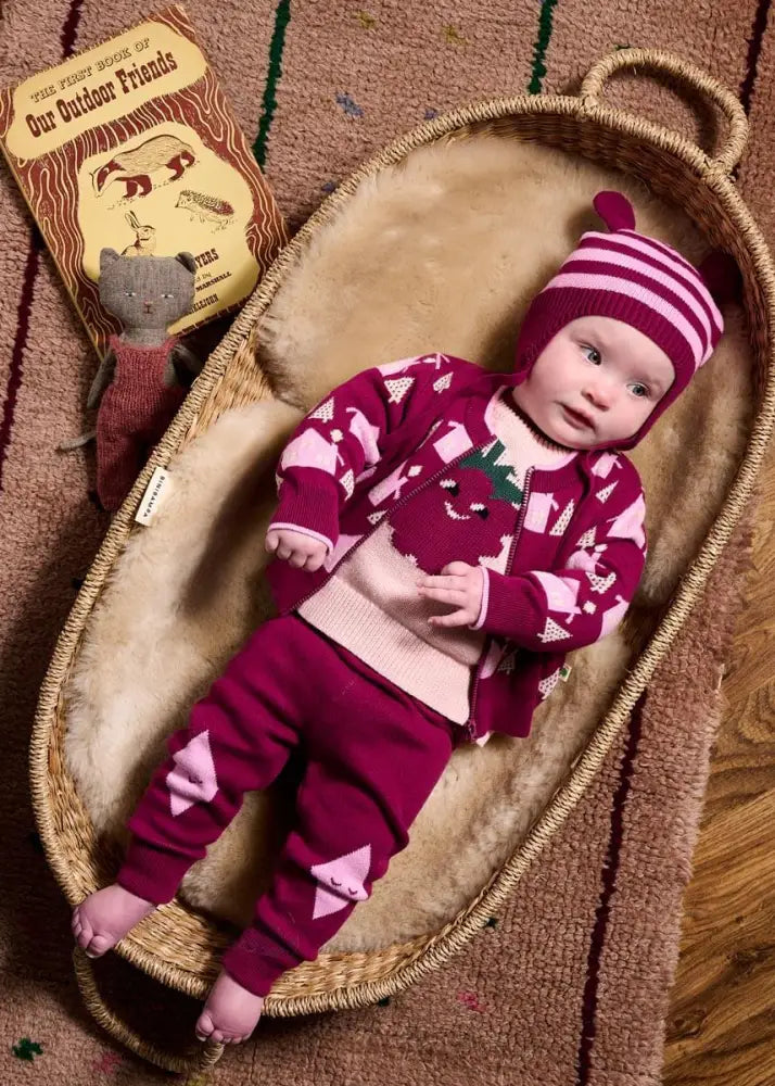 Ellis - Dusty Pink Blackberry Knit Sweater SWEATER