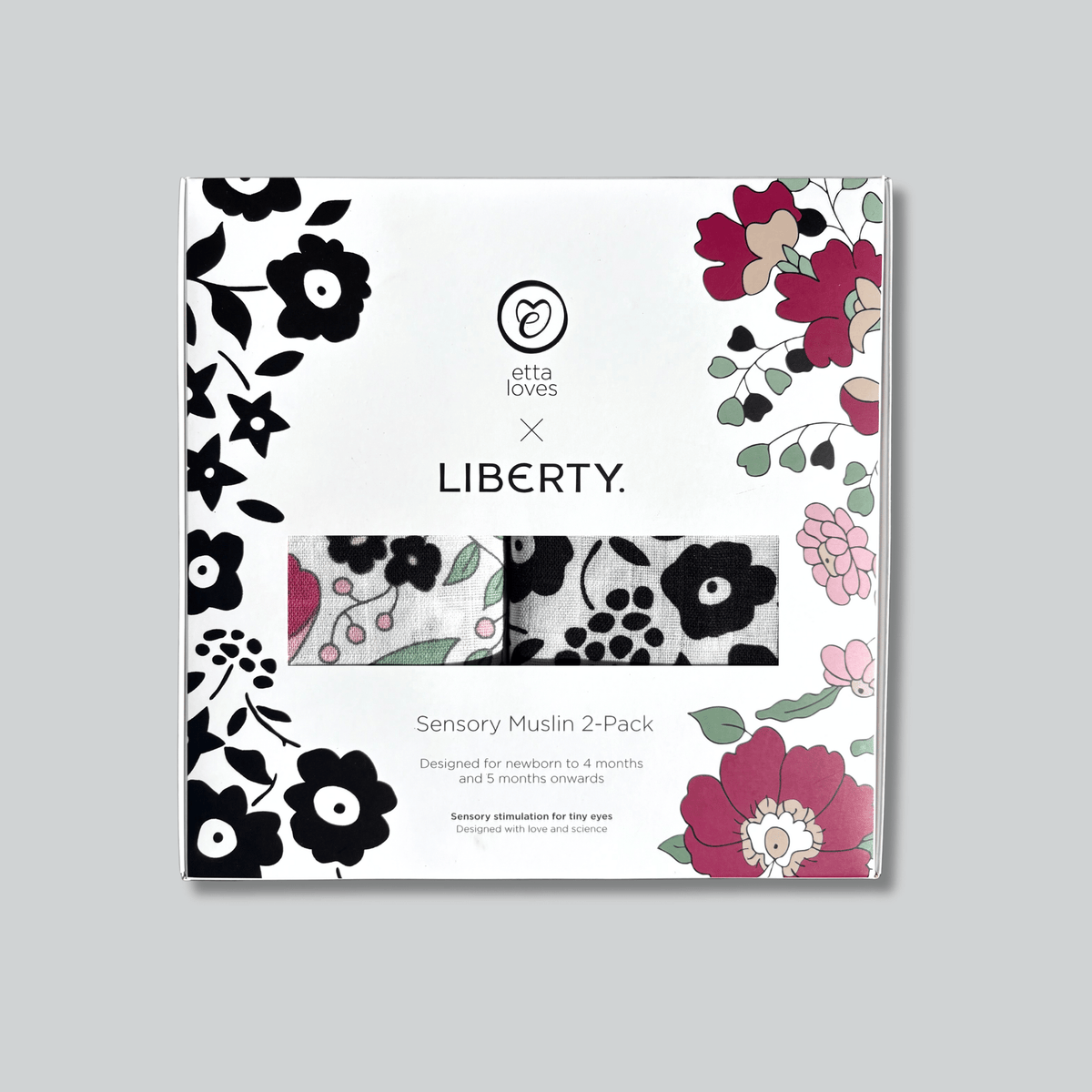 Etta Loves x Liberty Sensory Muslin Squares 2-Pack — Birth to 12 Months