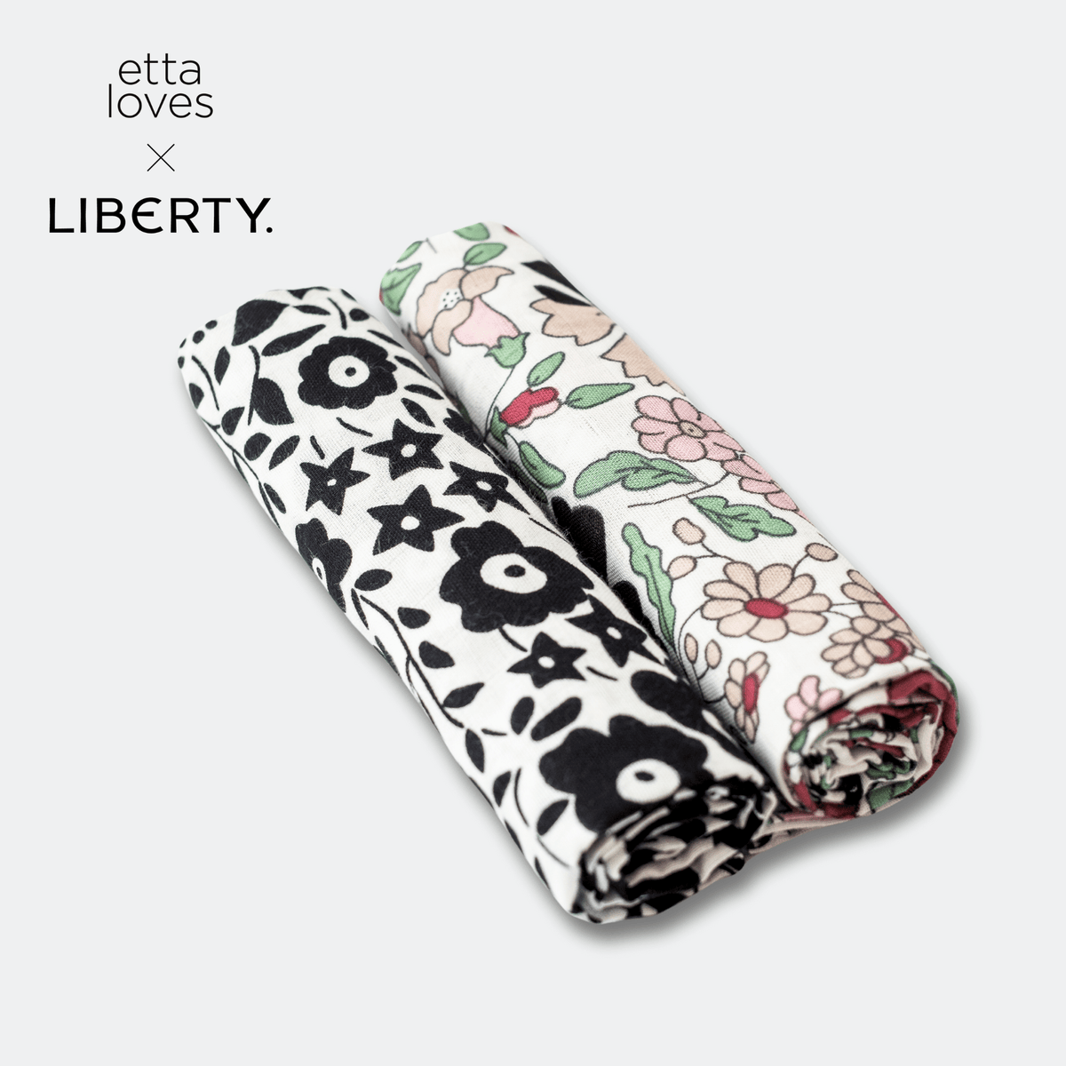 Etta Loves x Liberty Sensory Muslin Squares 2-Pack — Birth to 12 Months