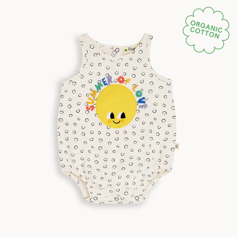 Ferris - Summer Of Love Applique Sleeveless Romper - The bonniemob 