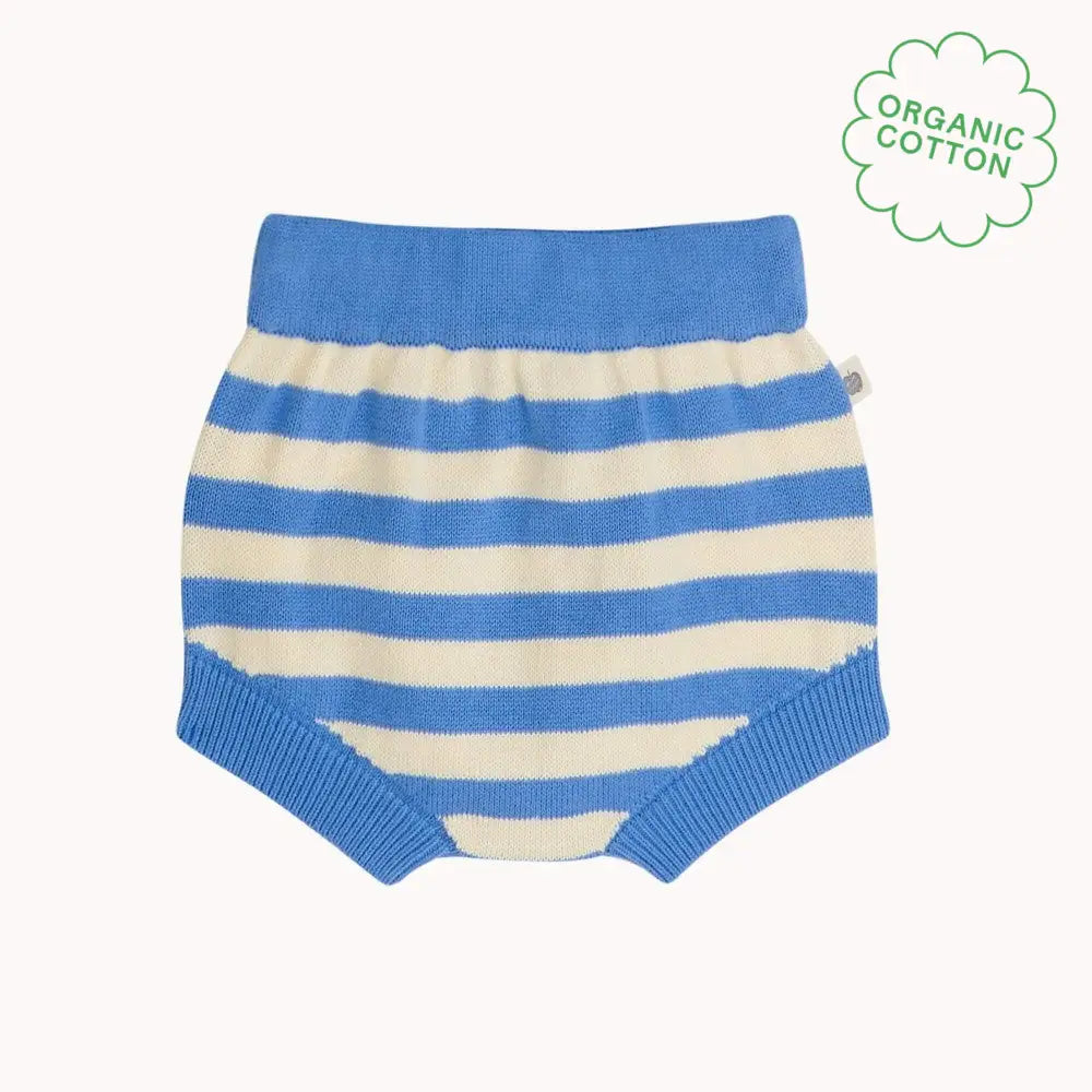 Fin - Blue Stripe Knitted Bloomer - The bonniemob 
