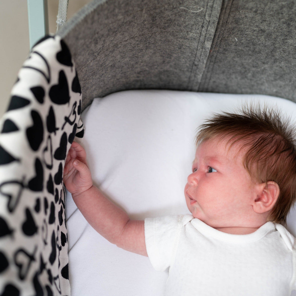 Etta Loves Sensory Baby Muslin — Love Heart, Birth to 4 Months