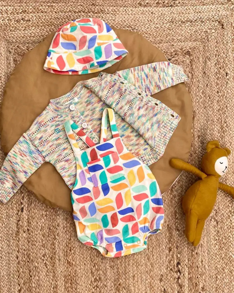 Mallorca - Kaleidoscope Baby Bubble Romper PLAYSUIT / BABYGROW / ROMPER