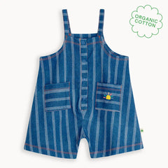 Denim Stripe Baby & Kids Terry Romper | Organic Cotton | The Bonniemob