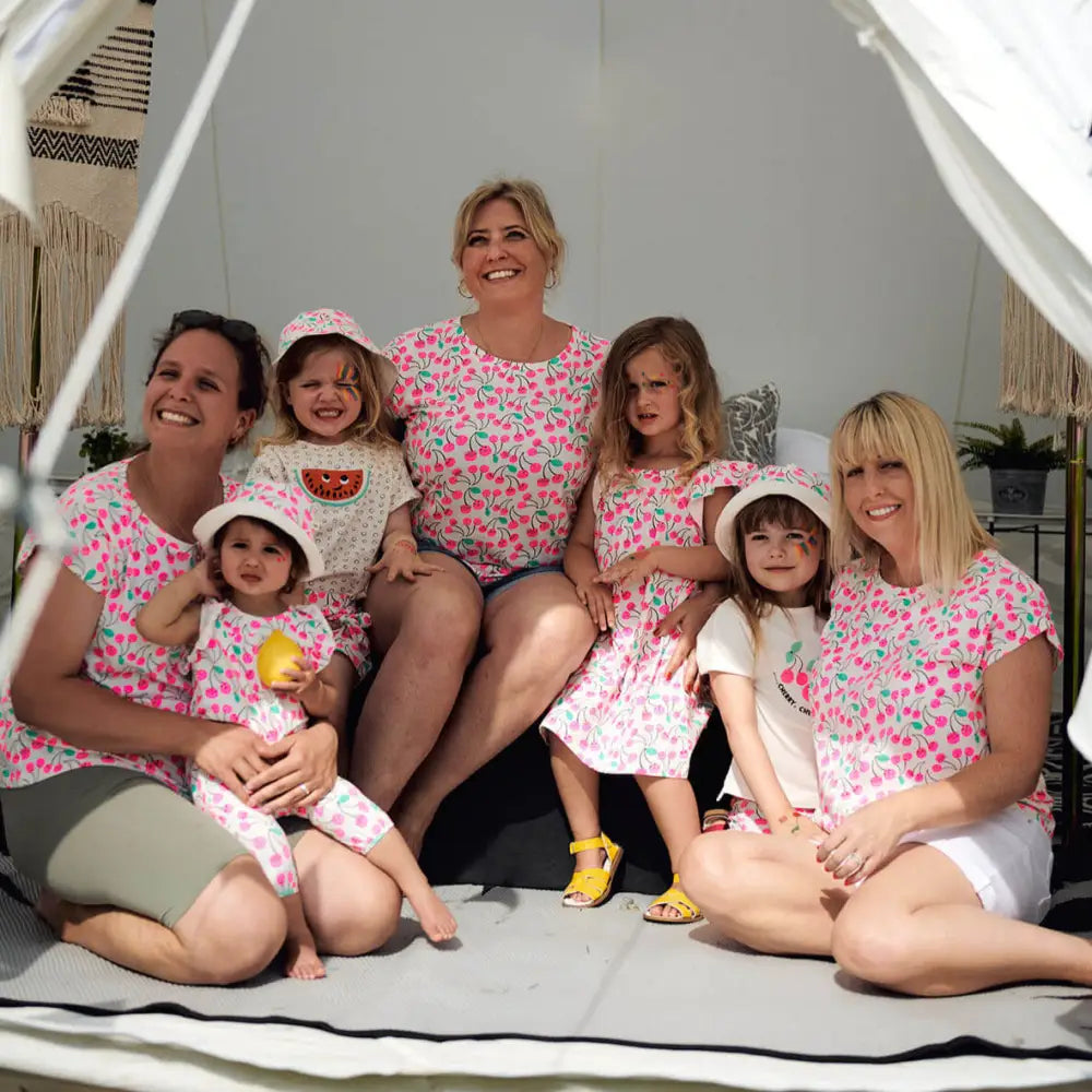 MOLLY - Pink Cherries Mum T-Shirt - The bonniemob 