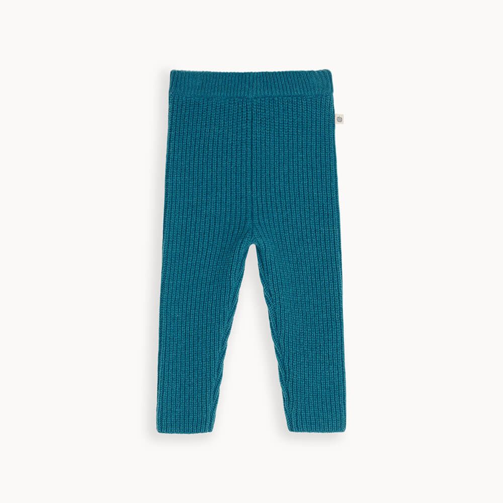 Revel - Teal Ribbed Chunky Knit Leggings - The bonniemob 