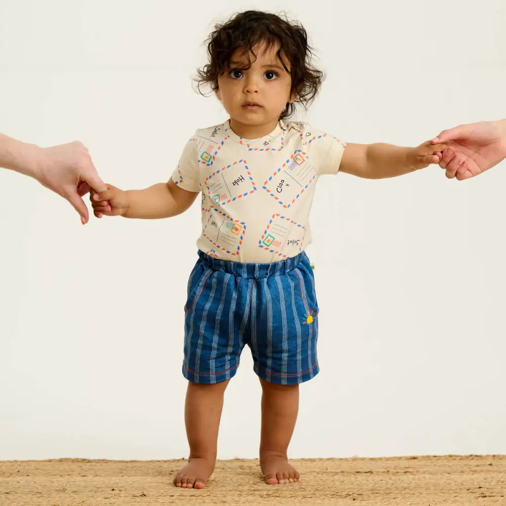 Mykanos - Denim Pinstripe Baby & Kids Shorts Short