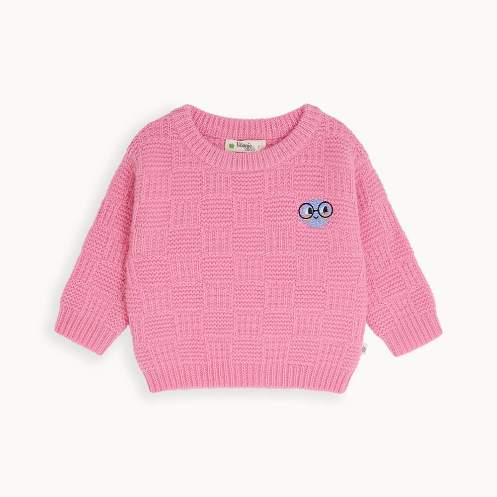 Refresher - Pink Chunky Checker Sweater - The bonniemob 