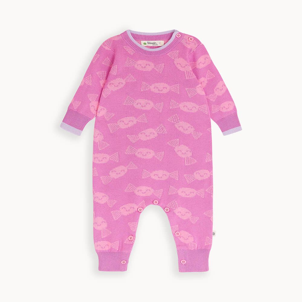 Jellybean - Orchid Sweetie Knit Playsuit - The bonniemob 