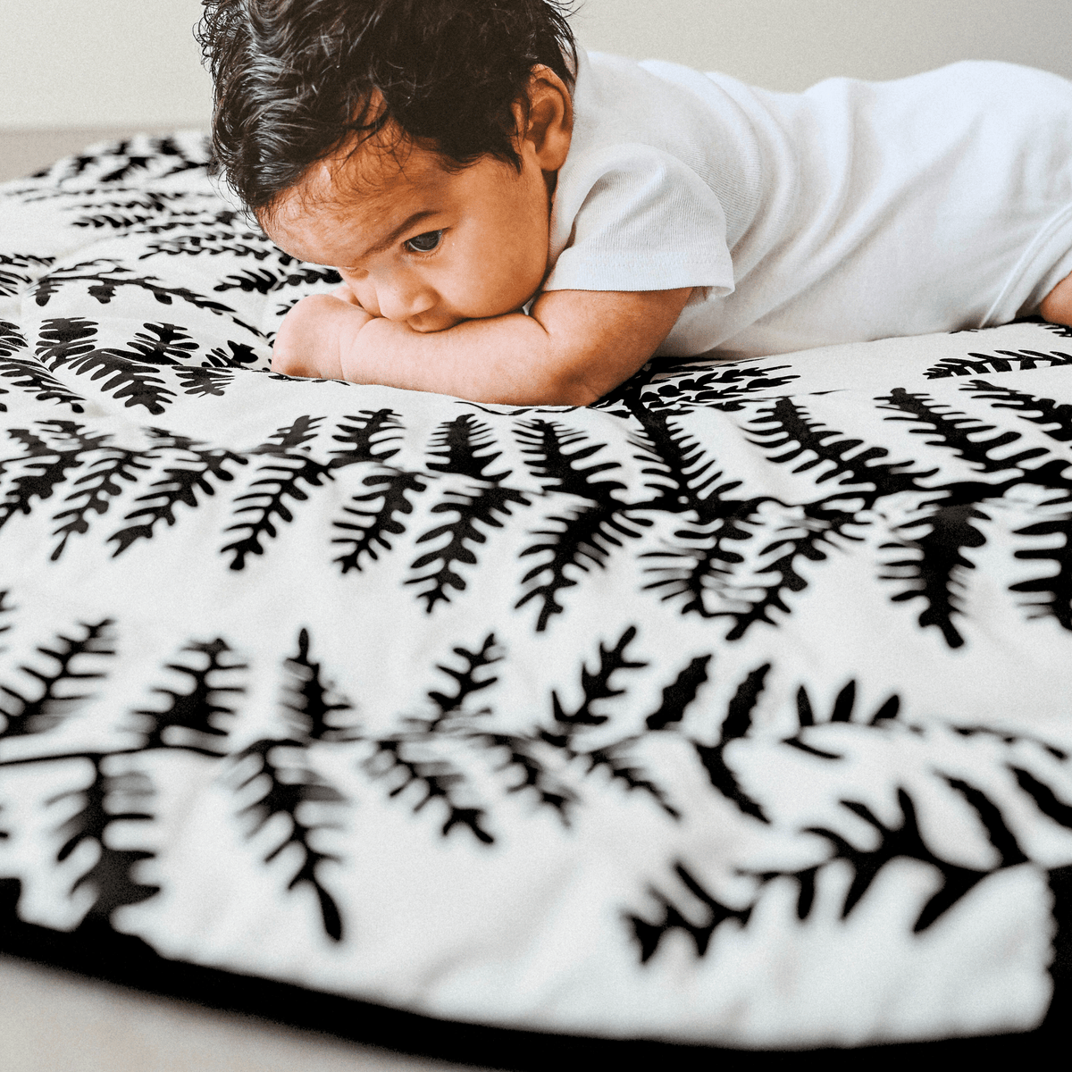 Etta Loves Reversible Baby Playmat — Plant Print, Birth to 12 Months