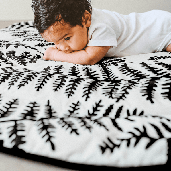 Etta Loves Reversible Baby Playmat — Plant Print, Birth to 12 Months