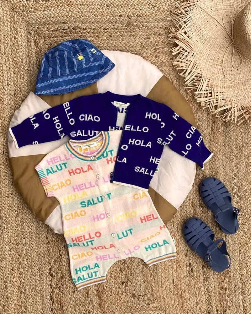 Paxos - Rainbow Knit Baby Playsuit PLAYSUIT / BABYGROW / ROMPER