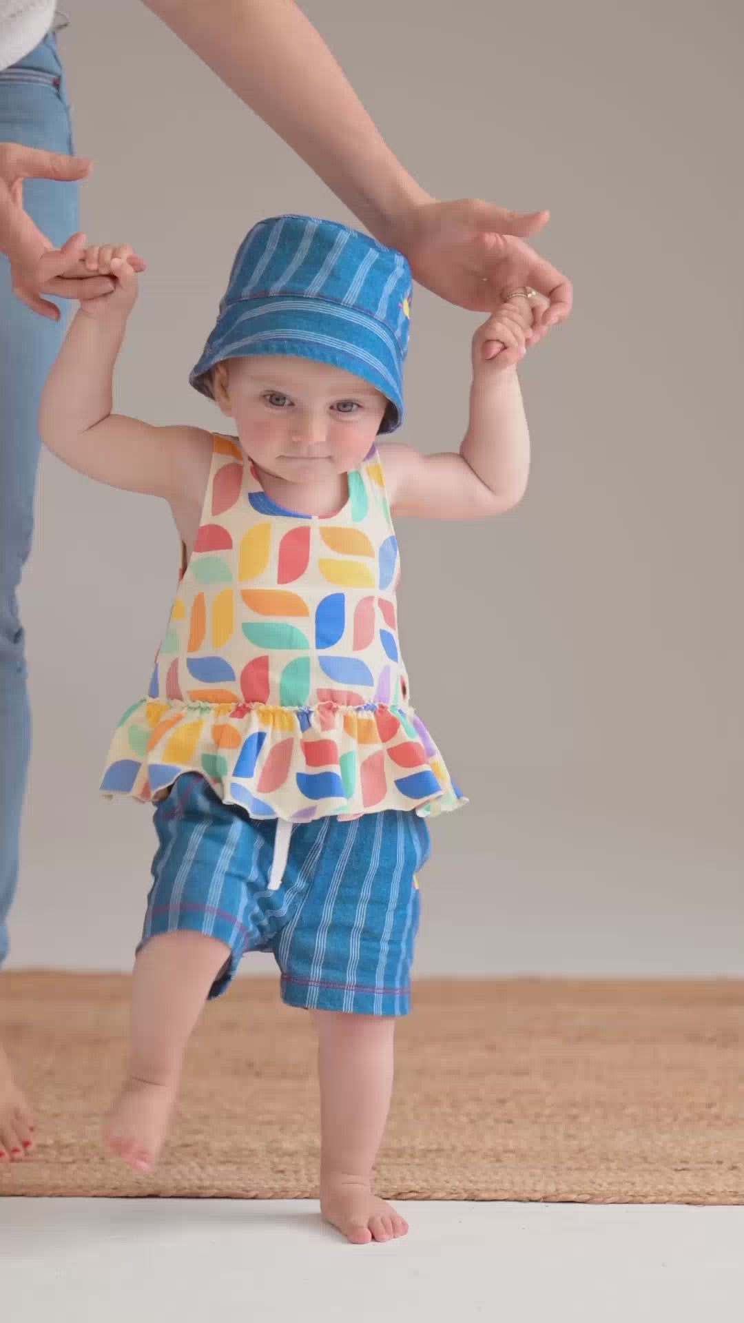 Marta - Kaleidoscope Baby & Kids Frill Top
