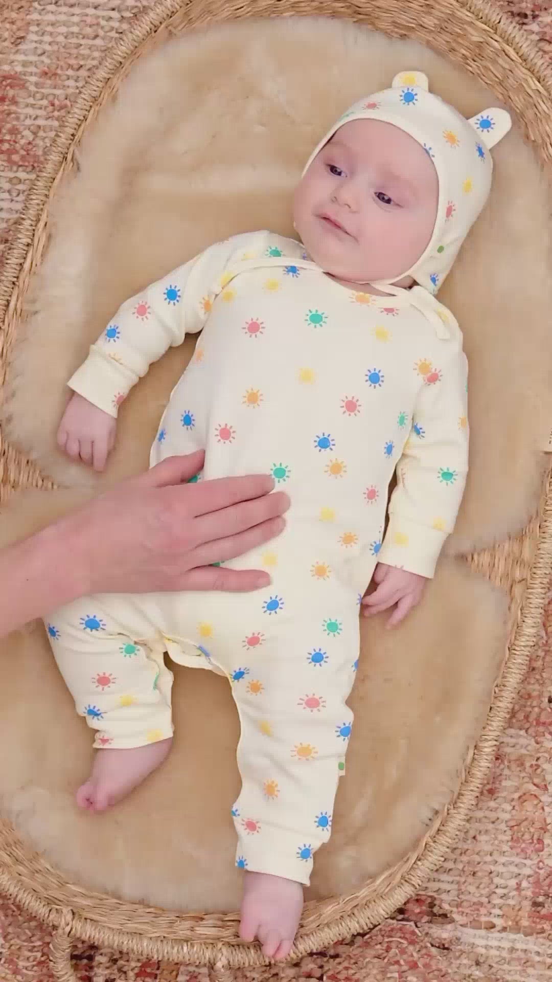 Dreamy - Rainbow Sunshine Organic Baby Playsuit