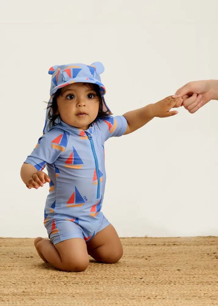 Regatta - Blue Sailboat Baby & Kids Swim Hat Swimwear
