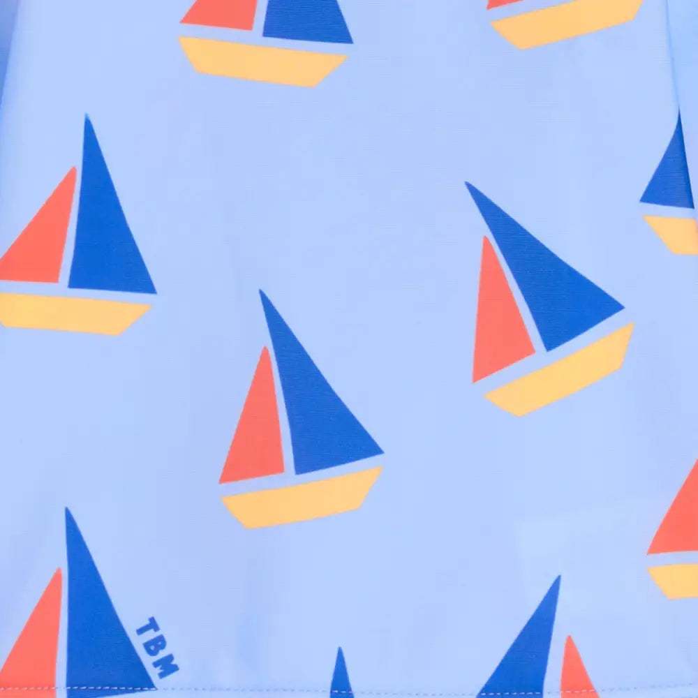 Regatta - Blue Sailboat Baby & Kids Swim Hat Swimwear