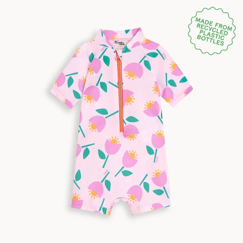 Riki - Pink Tulip Baby & Kids Swim Rash Suit SWIMWEAR