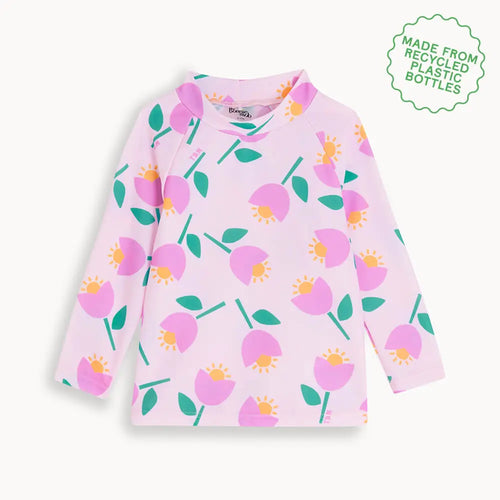 Rocco - Pink Tulip Baby & Kids Swim Rash Top SWIMWEAR
