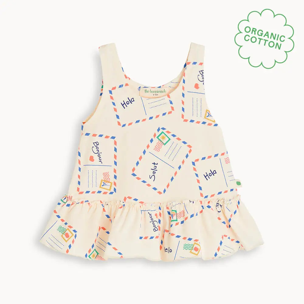 Scoops - Postcard Jersey Baby & Kids Frill Swing Top TOP
