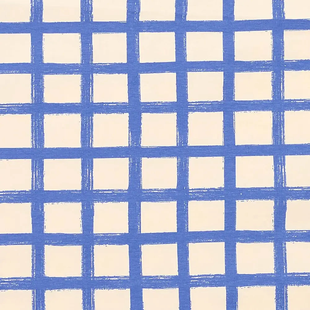 Scooter - Blue Checker Jersey Baby Bubble Romper