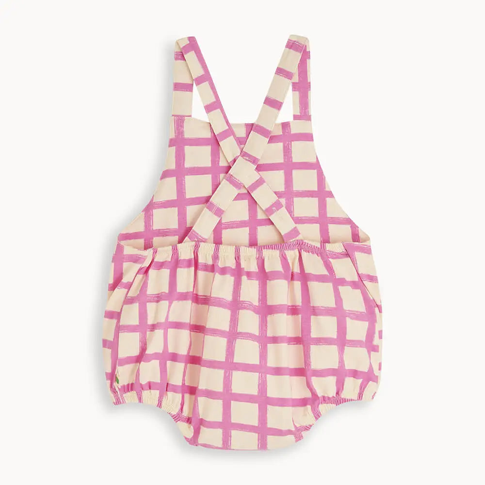 Scooter - Pink Checker Jersey Baby Bubble Romper