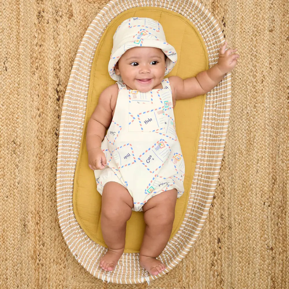 Scooter - Postcard Jersey Baby Bubble Romper PLAYSUIT / BABYGROW / ROMPER