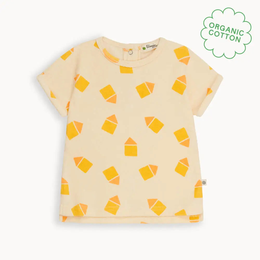 Shell - Yellow Beach Hut Towelling T-Shirt - The bonniemob 