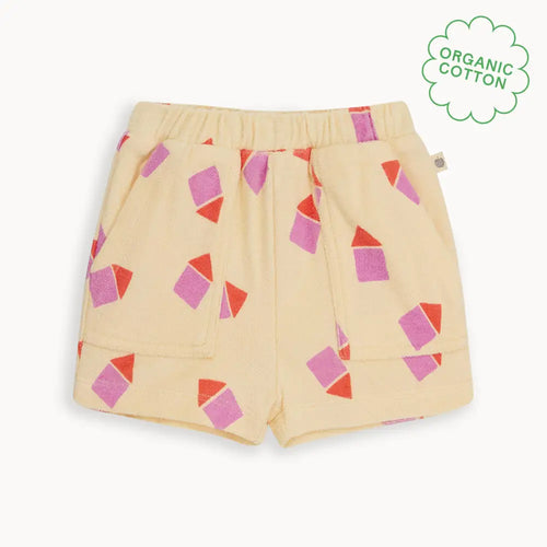 Shoreline - Pink Beach Hut Towelling Shorts - The bonniemob 