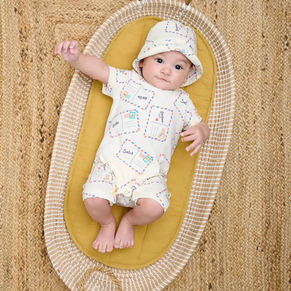 Skiff - Postcard Jersey Baby & Toddler Shorty Playsuit