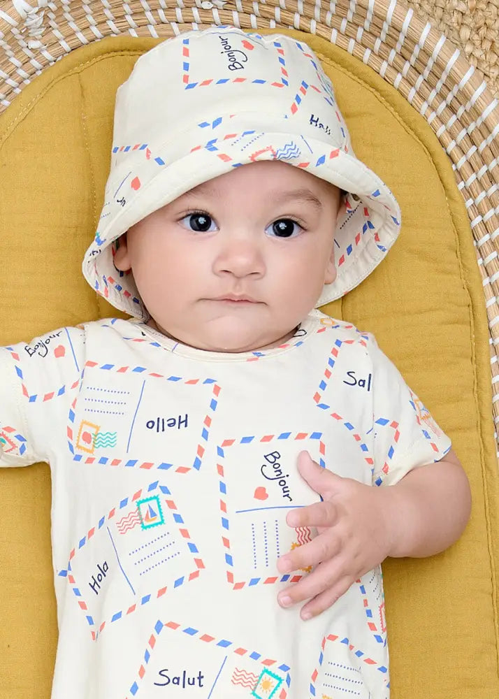 Skiff - Postcard Jersey Baby & Toddler Shorty Playsuit