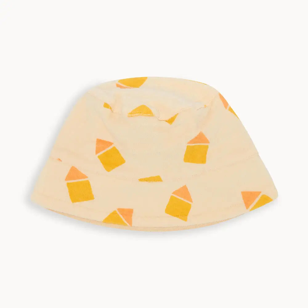 Skipper - Yellow Beach Hut Towelling Sun Hat - The bonniemob 