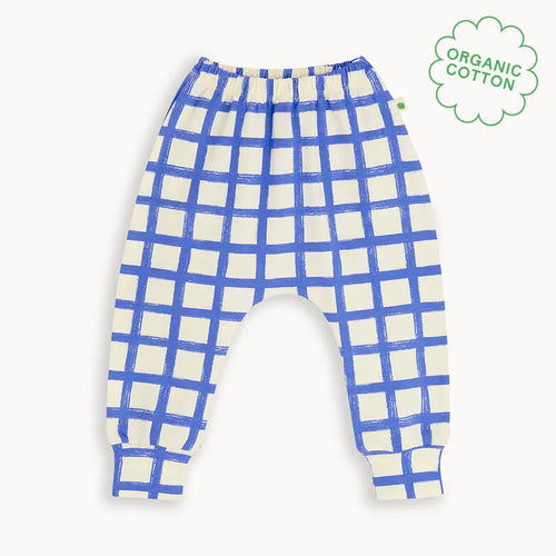 Softie - Blue Checker Jersey Baby & Kids Hareem Pant TROUSERS / LEGGING / SHORTS