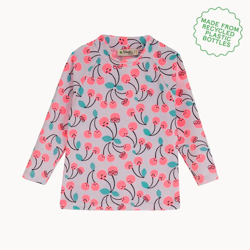 SPLASH - New Pink Cherries UV Rash Top - The bonniemob 