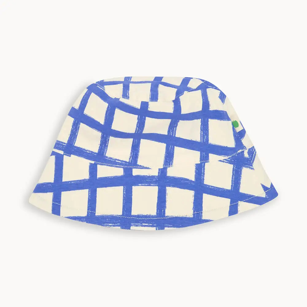 Sunrise - Blue Checker Jersey Baby & Kids Sun Hat