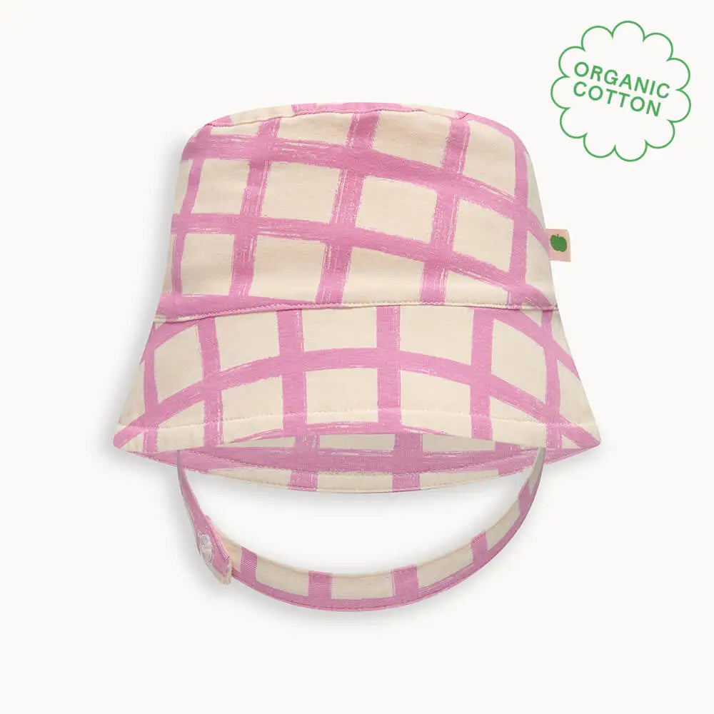 Sunrise - Pink Checker Jersey Baby & Kids Sun Hat HAT