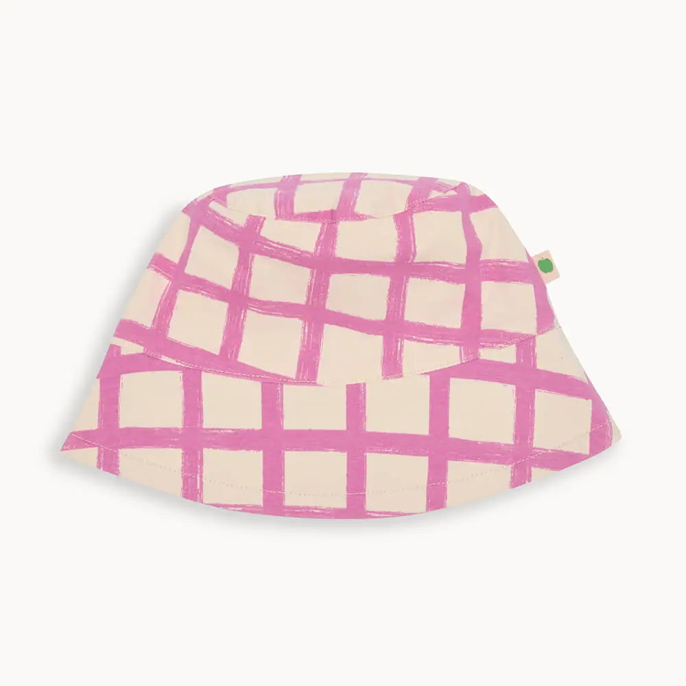 Sunrise - Pink Checker Jersey Baby & Kids Sun Hat