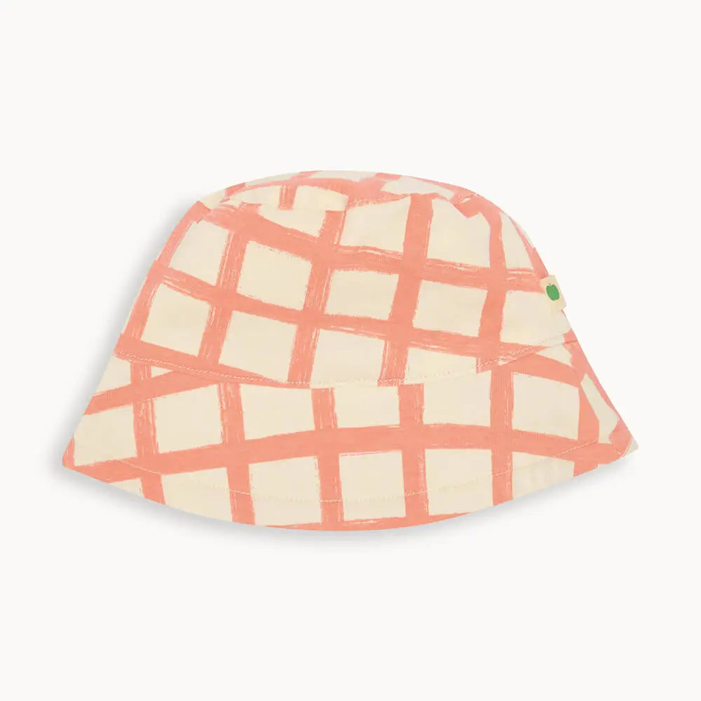 Sunrise - Terracotta Checker Jersey Baby & Kids Sun Hat