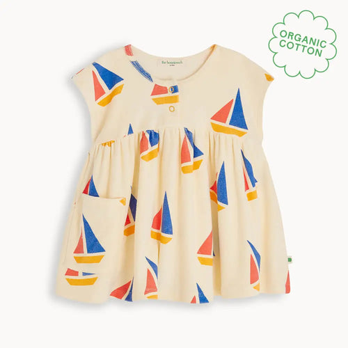 Taya - Multicolour Sailboat Baby & Kids Sun Dress DRESS