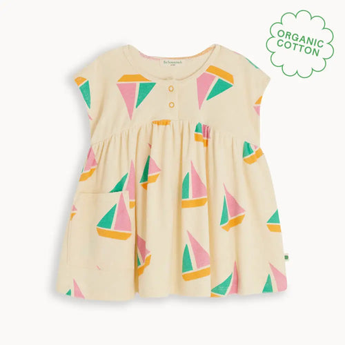 Taya - Pink Sailboat Baby & Kids Sun Dress DRESS