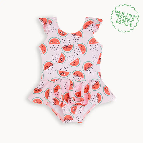 Waltzer - Watermelon Frill Swimsuit - The bonniemob 