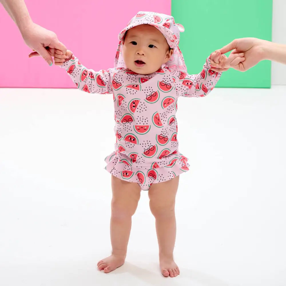 Whitby - Watermelon Uv Rash Top - The bonniemob 